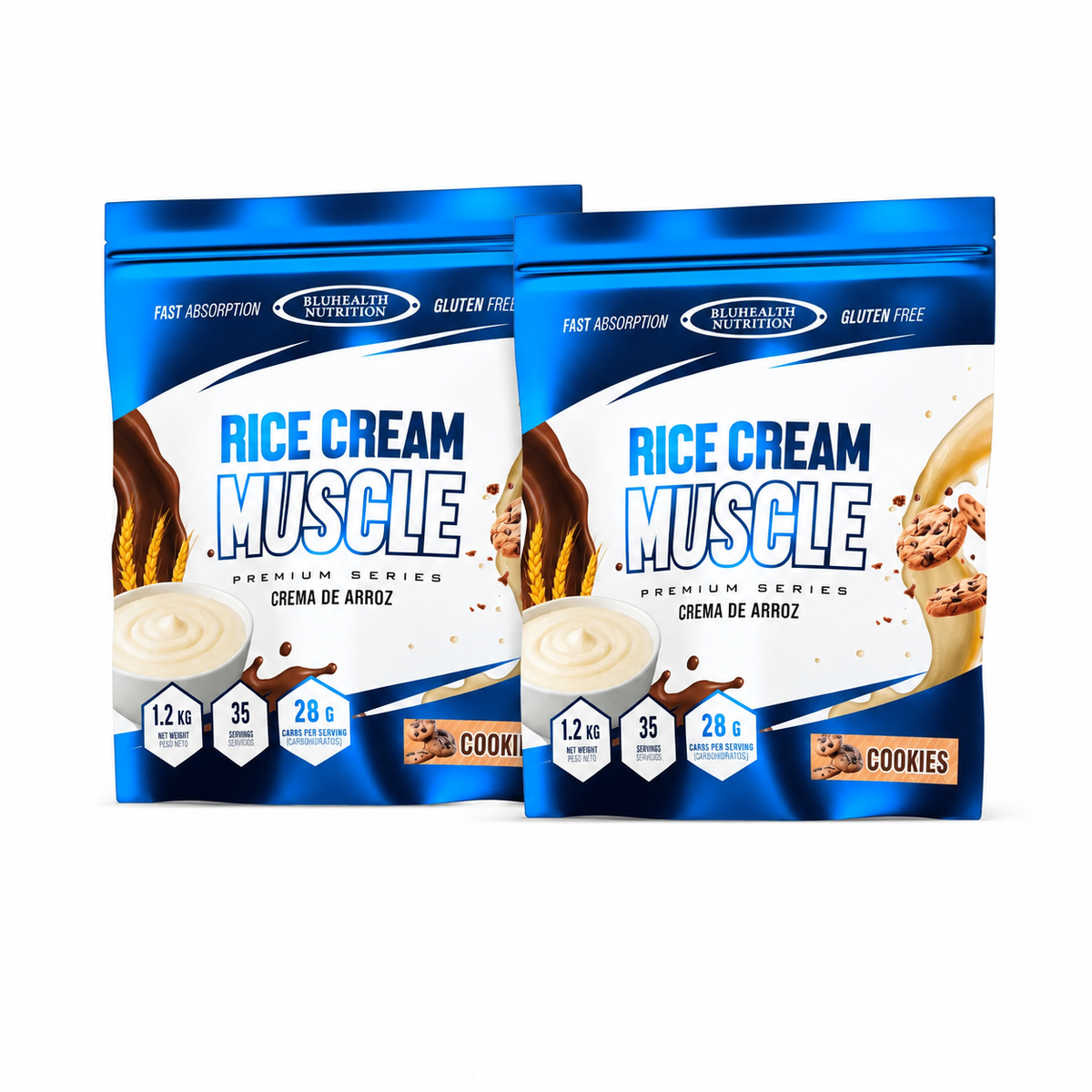 2 X RICE CREAM MUSCLE 1.2kg